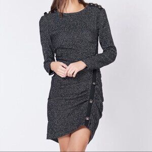 Veronica Beard NWT Ira Sparkly Metallic Ruched Cocktail Mini-Dress size 10